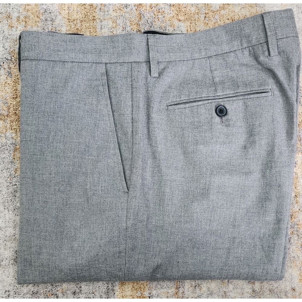 J. Crew Men's Bedford Grey Flat Front Cotton Lightweight Dress Pants Size 32